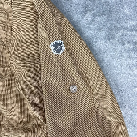 Eddie Bauer Shirt Mens Sz M Tan Vented Fishing Sport Shop Button L/S Roll Tab - Picture 4 of 13